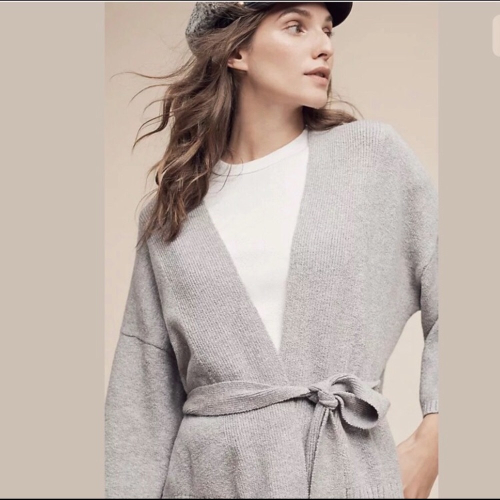 Anthropologie Sleeping on Snow Wrap Sweater Small